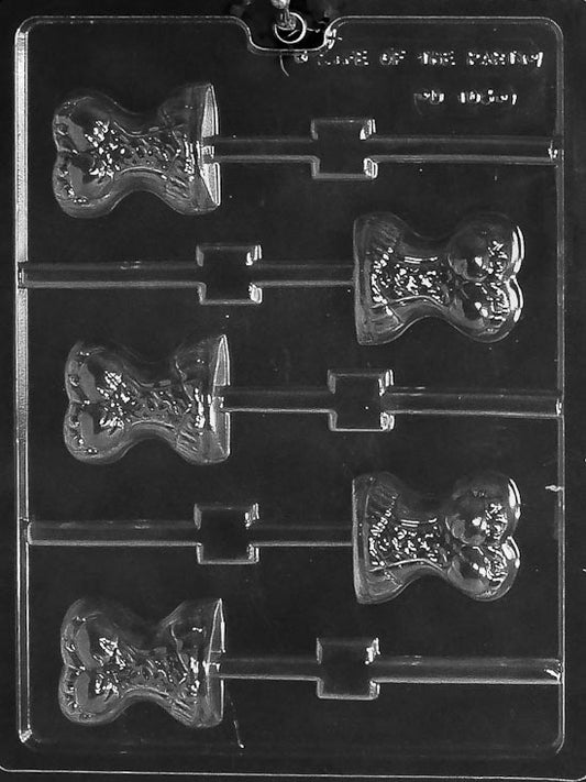Chocolate lollipop mold in corset shape