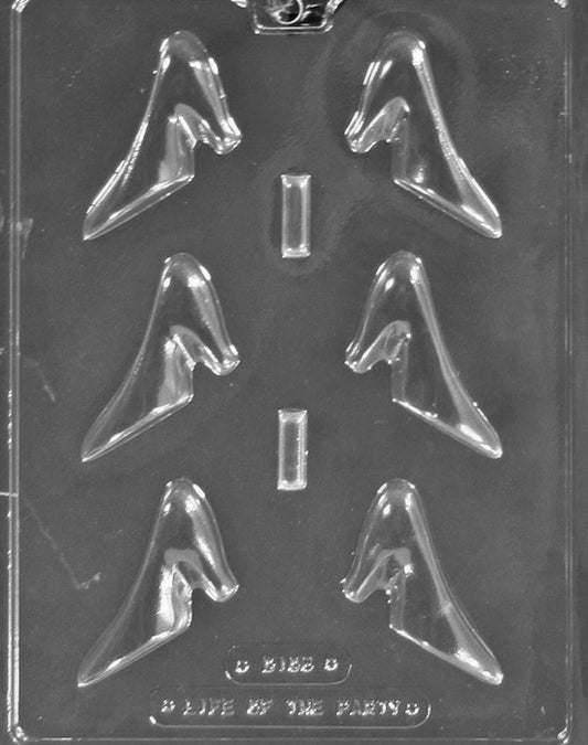 Chocolate mold of a small solid high heel shoe