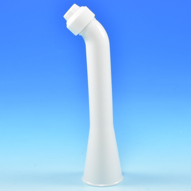 Ateco 408 Plastic Decorating Extender, a long white piping tube for precision cake decorating.