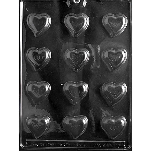 Deep Heart W/engraved Heart Chocolate Mold