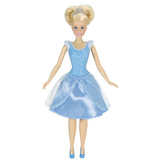 Cinderella Signature DecoSet® featuring a collectible Cinderella doll dressed in a blue molded bodice and shimmering fabric skirt.