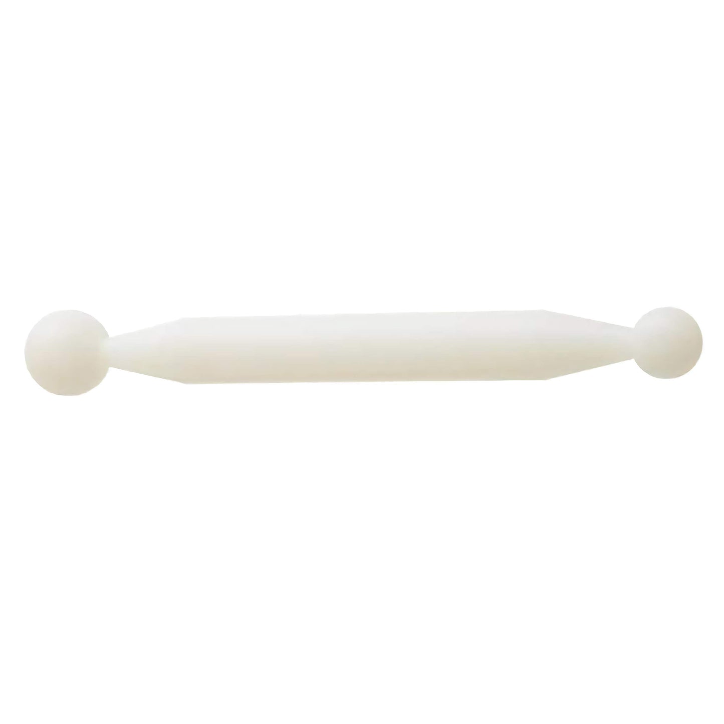 Ateco double ended ball fondant tool with a versatile dual-head design, featuring a large ball on one end and a smaller ball on the other, made of durable plastic.