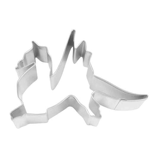 Dragon Cookie Cutter, 4 inches, made of tinplated steel, featuring a detailed dragon silhouette with wings and tail.