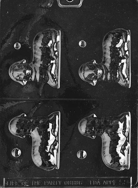 Chocolate mold featuring peaceful lamb with textured wool body.