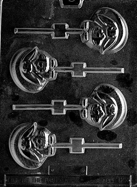 Chocolate mold of bunny character with small basket.