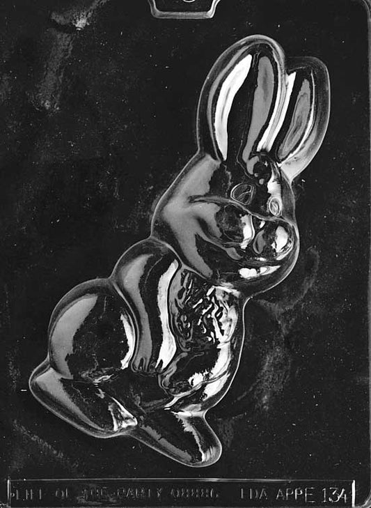 Large upright bunny chocolate mold with long ears and tall form.
