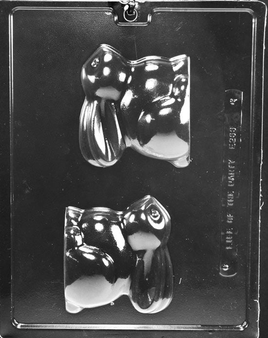 3D CHUBBY BUNNY mold featuring full plump bunny shape with small ears and rounded body.