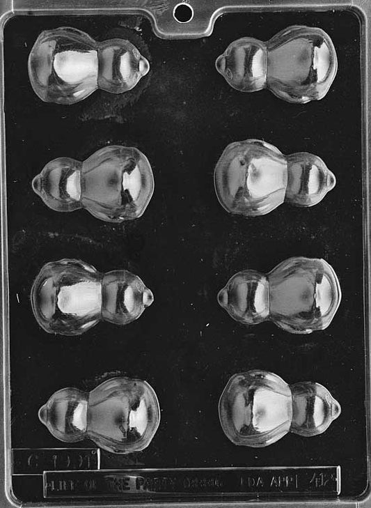 SMALL SLEEPING DUCK mold showing mini curled duck with peaceful expression.