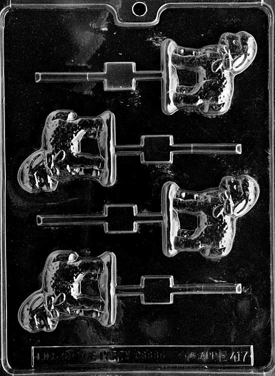 LAMB Lollipop mold showing fluffy lamb with curled wool texture.