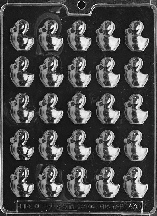 Bite-Sized DUCKS mold with miniature duck shapes for detailed chocolate accents.