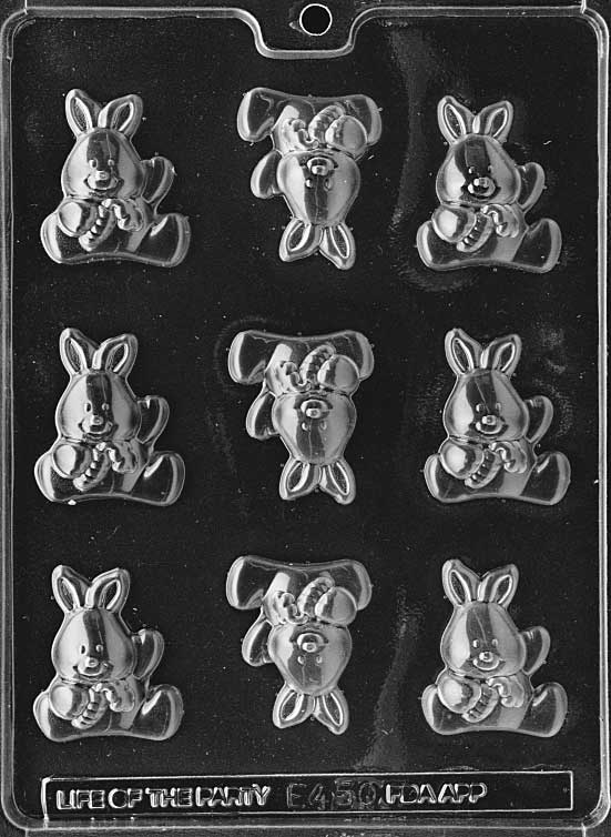 BABY BUNNY mold with small bunny figure in simple rounded shape.