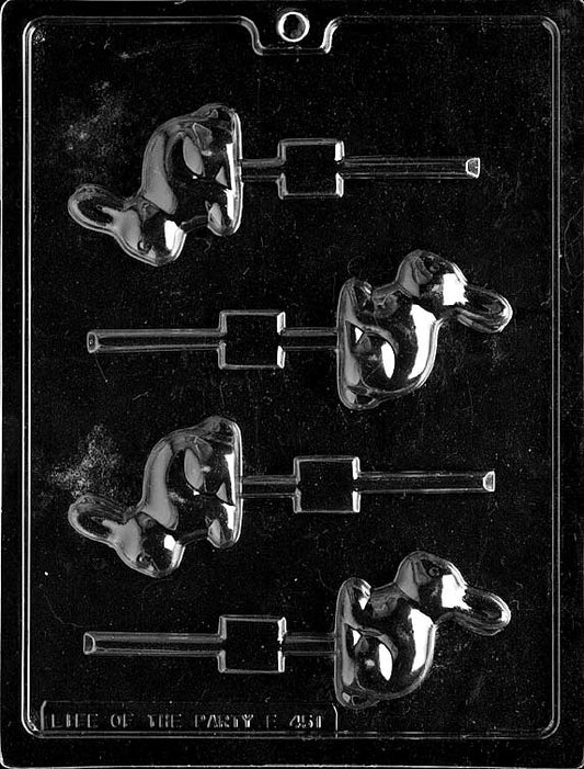 TRADITIONAL BUNNY Lollipop mold showing bunny face for chocolate pops.