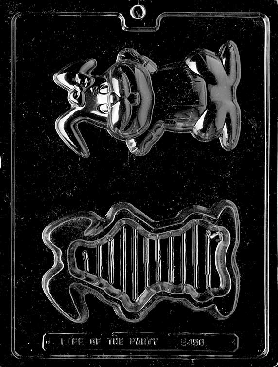 FLOP EAR BUNNY POUR BOX mold featuring bunny with long ears, designed to hold candies.