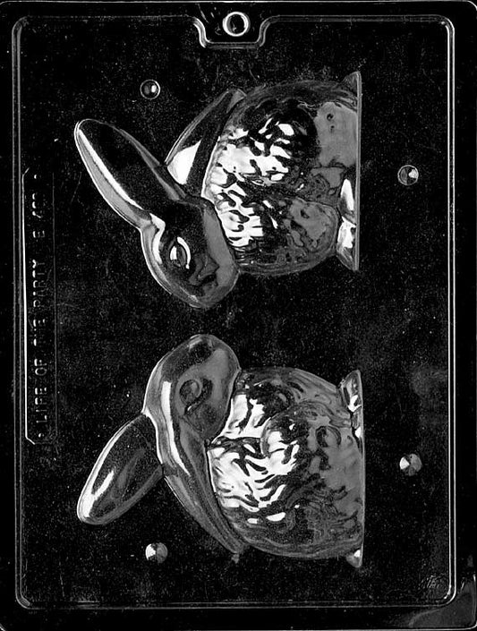 3D BUNNY mold featuring upright hollow bunny with long ears.