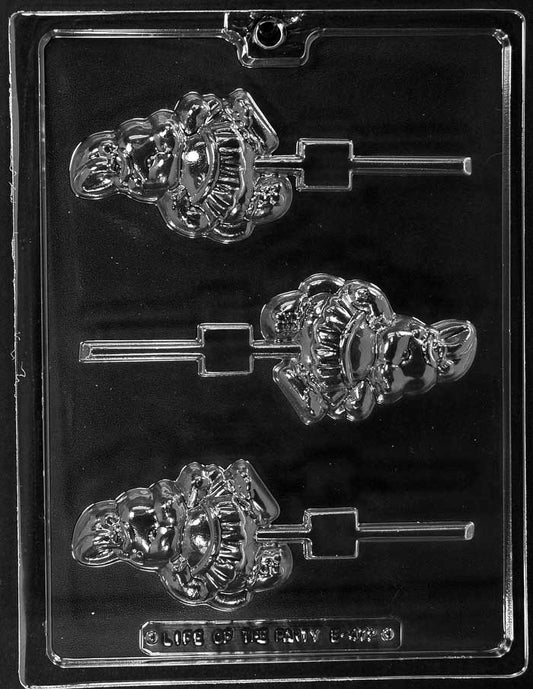 GIRL BUNNY Lollipop mold featuring female bunny character on Lollipop stick.