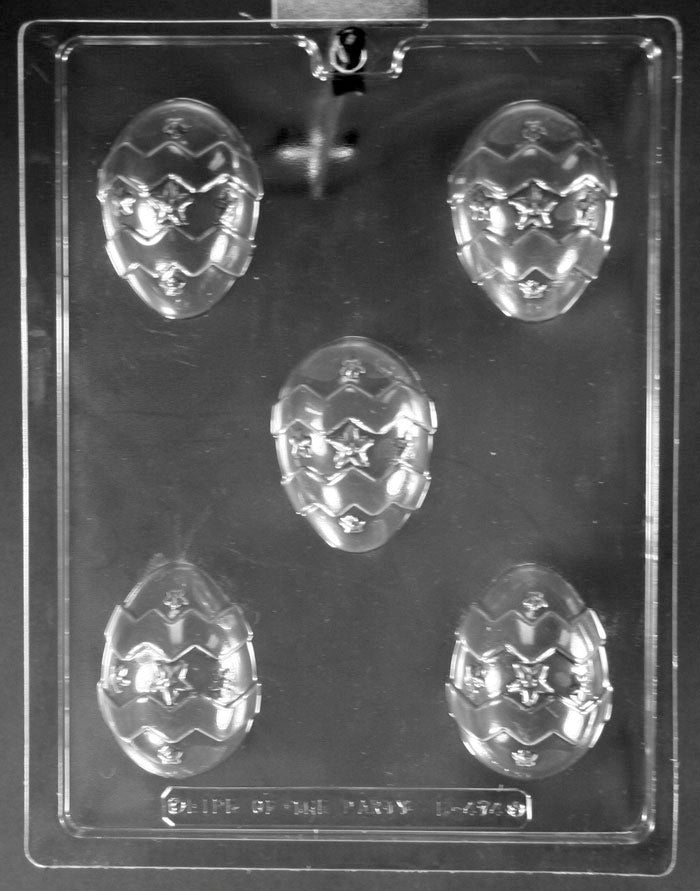 FLOWER EGG mold featuring small oval egg with flower design embossed.