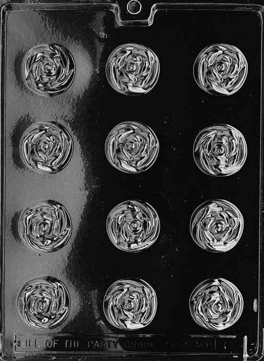 SMALL ROSES mold featuring tiny rosebud-shaped chocolate designs.