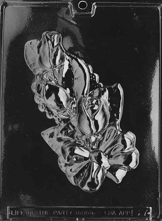 ROSE CORSAGE mold featuring detailed rose corsage chocolate design.