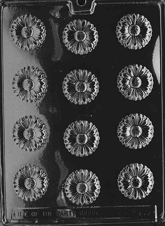 ASTERS mold featuring small aster flower-shaped chocolate designs.