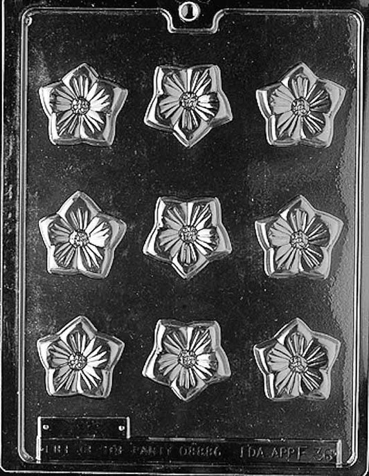 BLOSSOM FOR FILLING mold featuring blossom-shaped chocolate cup cavities.