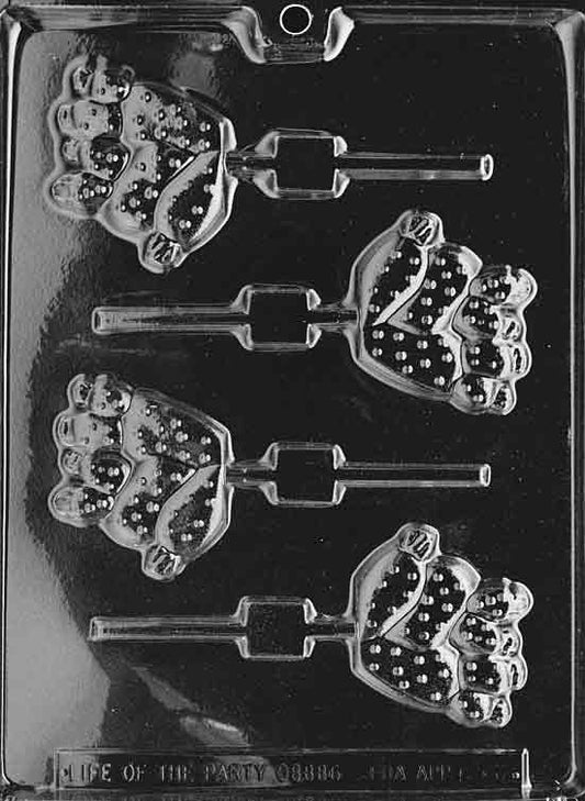 CACTUS Lollipop mold featuring cactus-shaped chocolate pop cavities.