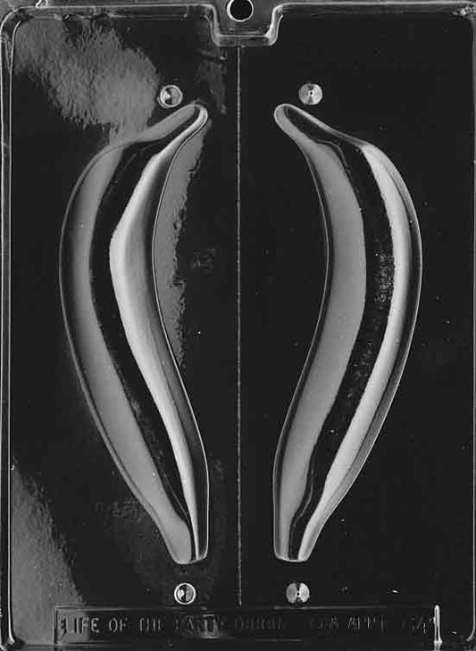 3D BANANA mold featuring long banana-shaped chocolate design.