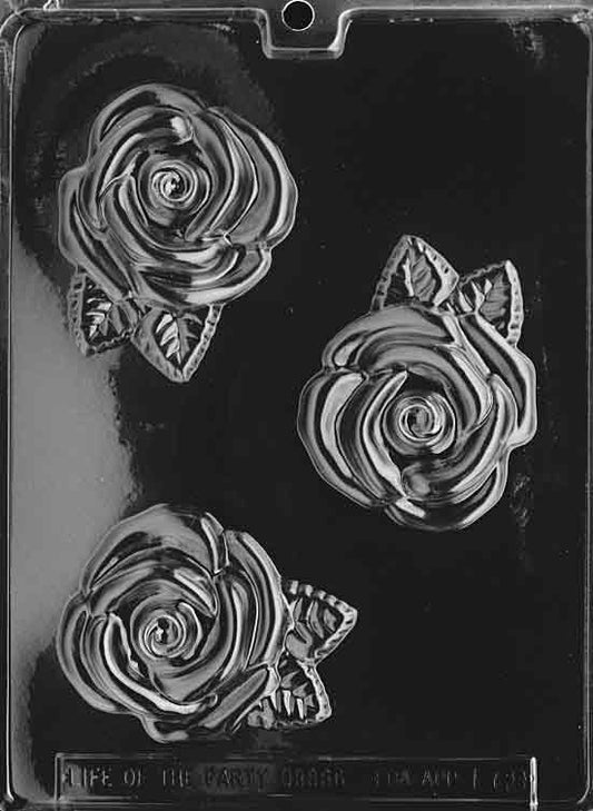 LARGE ROSE mold featuring oversized rose blossom chocolate design.