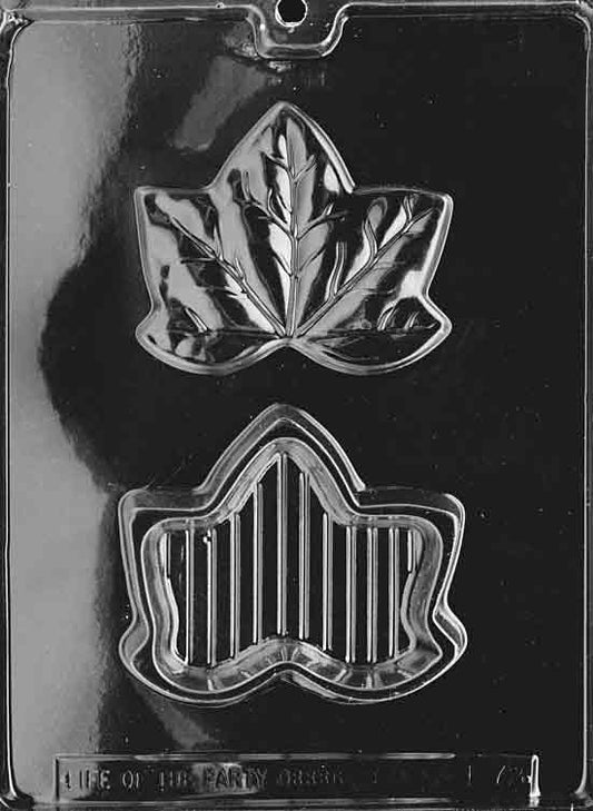 MAPLE LEAF POUR BOX mold featuring maple leaf-shaped chocolate pour box design.