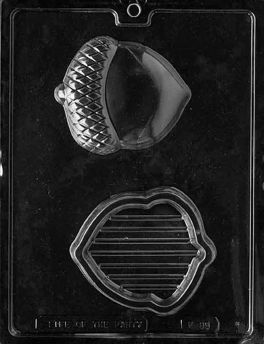 ACORN POUR BOX mold featuring acorn-shaped chocolate pour box cavities.