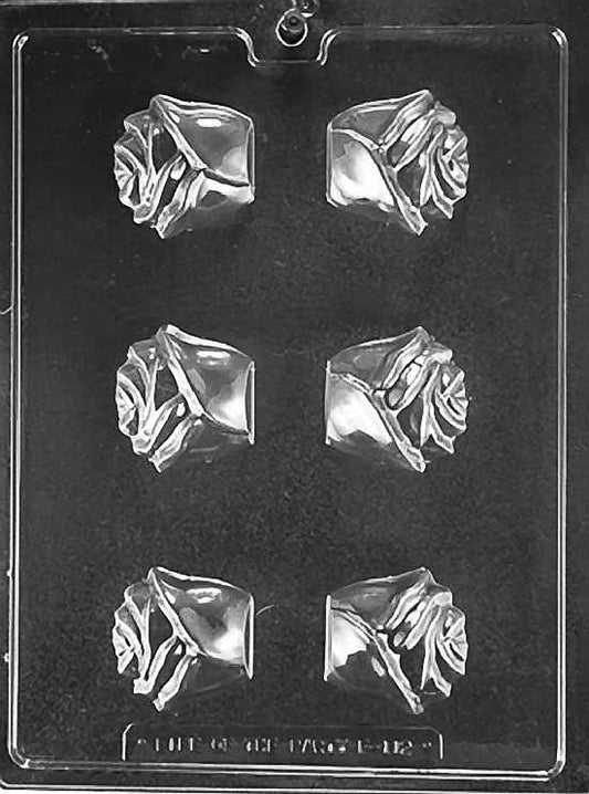 3D ROSE mold featuring full rose-shaped chocolate cavities.