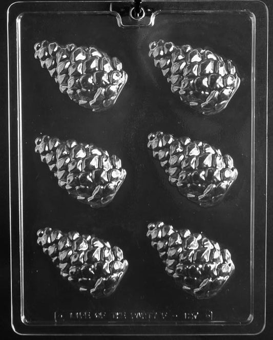 PINECONES mold featuring pinecone-shaped chocolate cavities.