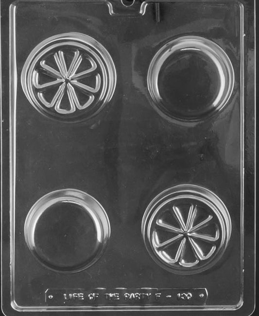CITRUS BAR SUMMER FRUIT mold featuring orange and citrus slice-shaped chocolate cavities.