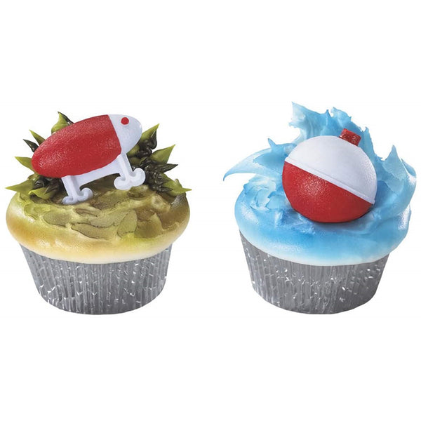 fish lure cups start to finish Fishing Lure and Bobber Cupcake Toppers – Lynn's Cake, Candy & Chocolate  Supplies