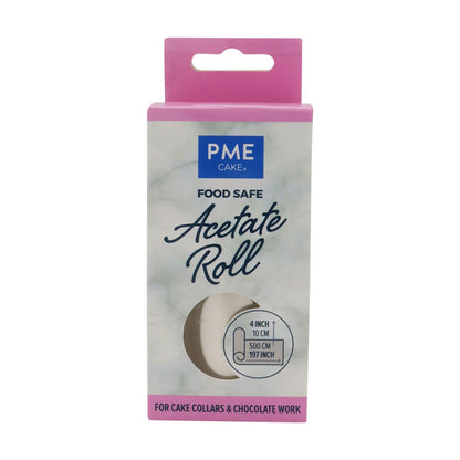 PME Acetate Roll 10cm x 5m packaging for cake collars and chocolate decoration.