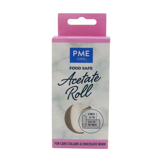 PME Acetate Roll 10cm x 5m packaging for cake collars and chocolate decoration.