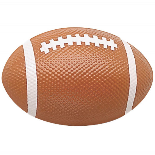 Realistic brown football cake topper with white stitching details, ideal for American football-themed celebrations and game day parties.