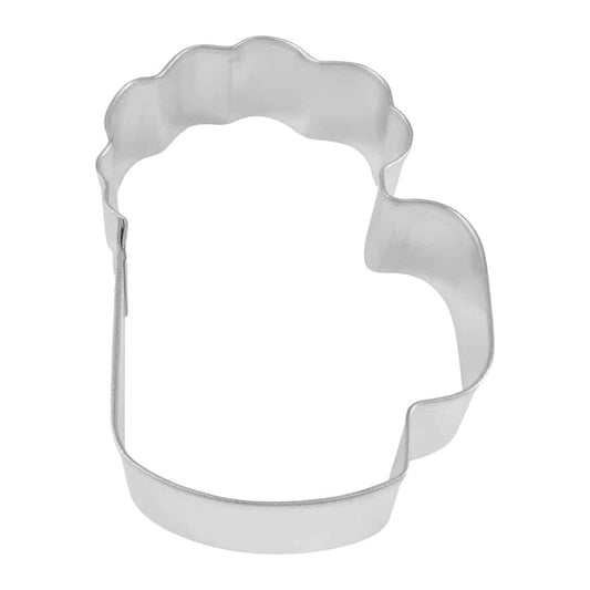 Mug-shaped cookie cutter, 3.5 inches, ideal for beer, coffee, or hot cocoa cookies.