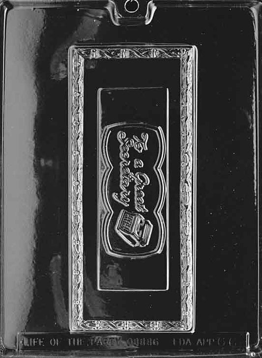 SECRETARY CARD mold featuring secretary-themed chocolate card cavities.