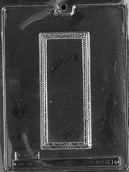 PLAIN GREETING CARD mold featuring blank card chocolate cavities.