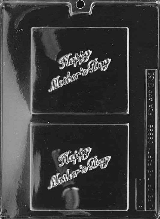 Happy Mother’s Day mold with chocolate greeting design.