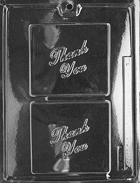 Thank You mold with chocolate greeting message design.