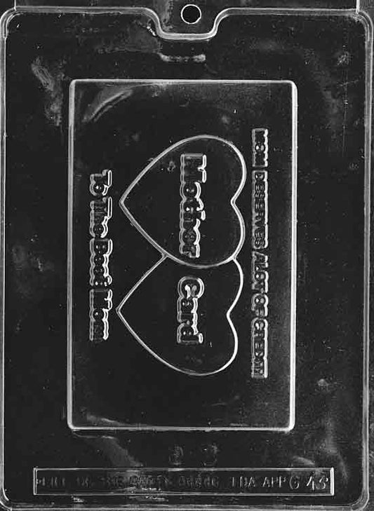 Mother's Credit Card mold, oversized plaque styled like a credit card.