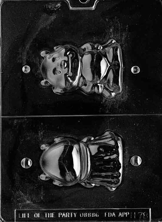 LITTLE DEVIL 3D mold, dimensional devil figure for molded chocolate displays.