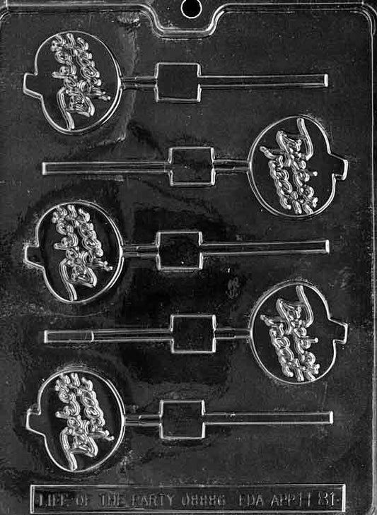 TRICK OR TREAT PUMPKIN mold, tiny plaque with pumpkin and lettering.