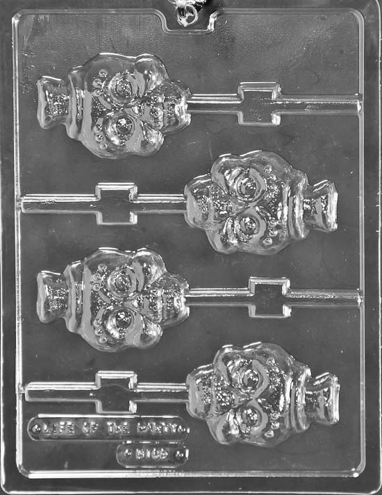 SKULL Lollipop mold, skull face lollipop cavity for chocolates.