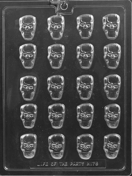 BITE SIZE SKULLS mold, small skull shapes for bite-size chocolates.