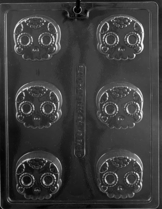 DECORATIVE SKULL COOKIE mold, skull design cavity for cookies or chocolates.