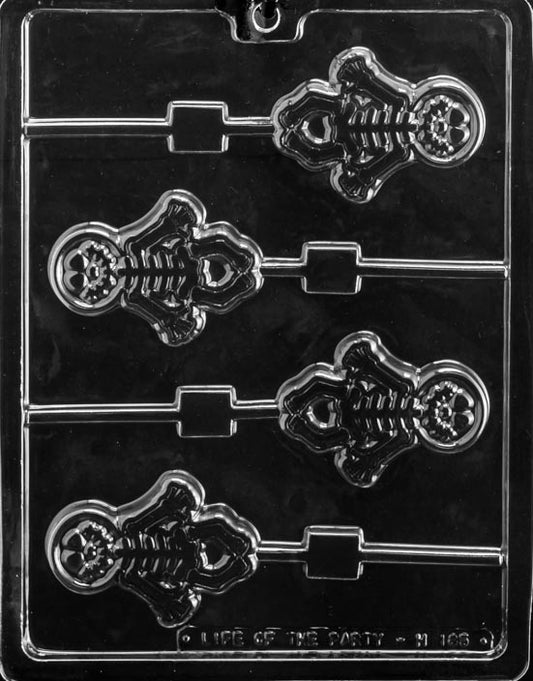 CUTE SKELETON Lollipop mold, cartoon skeleton lollipop cavity.