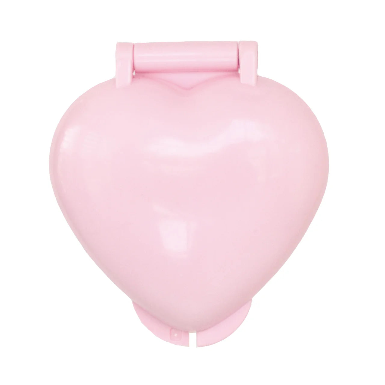 Pink heart-shaped My Little Cakepop cake pop mold with a glossy finish and hinged two-piece design, shown closed on a white background.