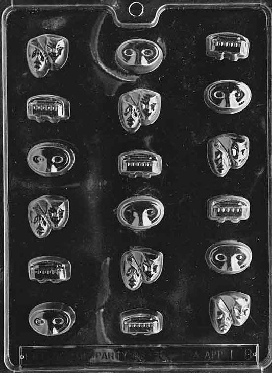 Image shows MARDI GRAS mold with festive elements symbolic of Mardi Gras celebrations.